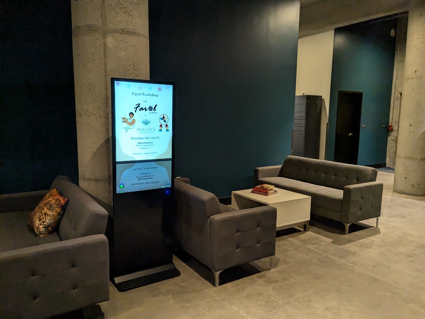 Storehouse lofts in Alameda uses Digifli digital signage
